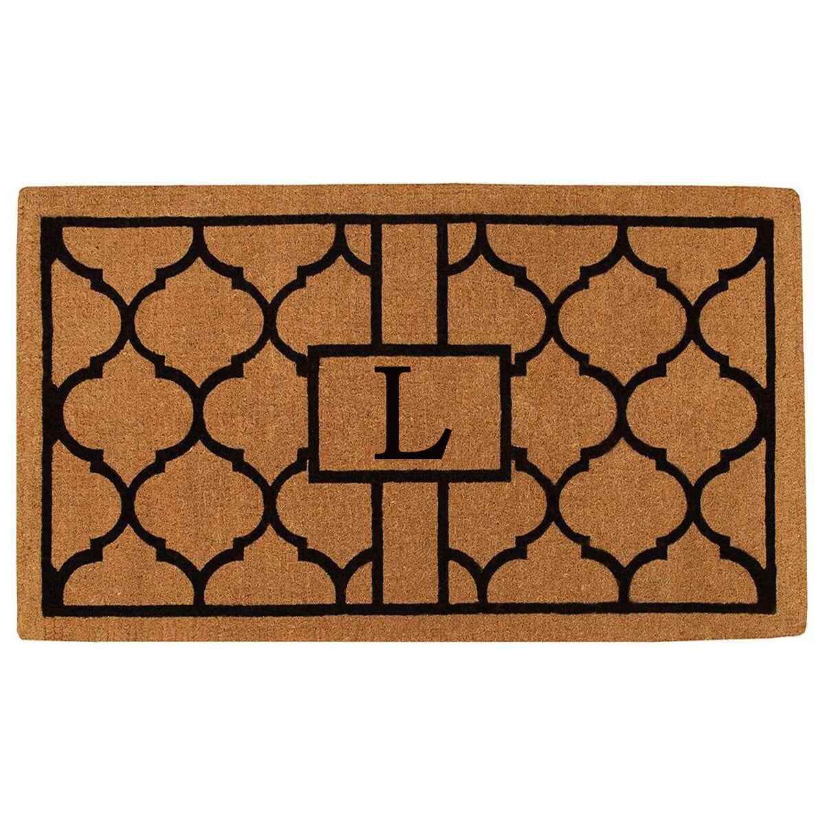 Calloway Mills Pantera Monogram Outdoor Doormat, Extra-thick 3' x 6' (Letter L)