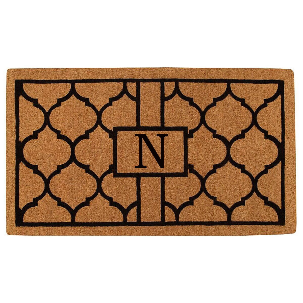 Calloway Mills Pantera Monogram Outdoor Doormat, Extra-thick 3' x 6' (Letter N)