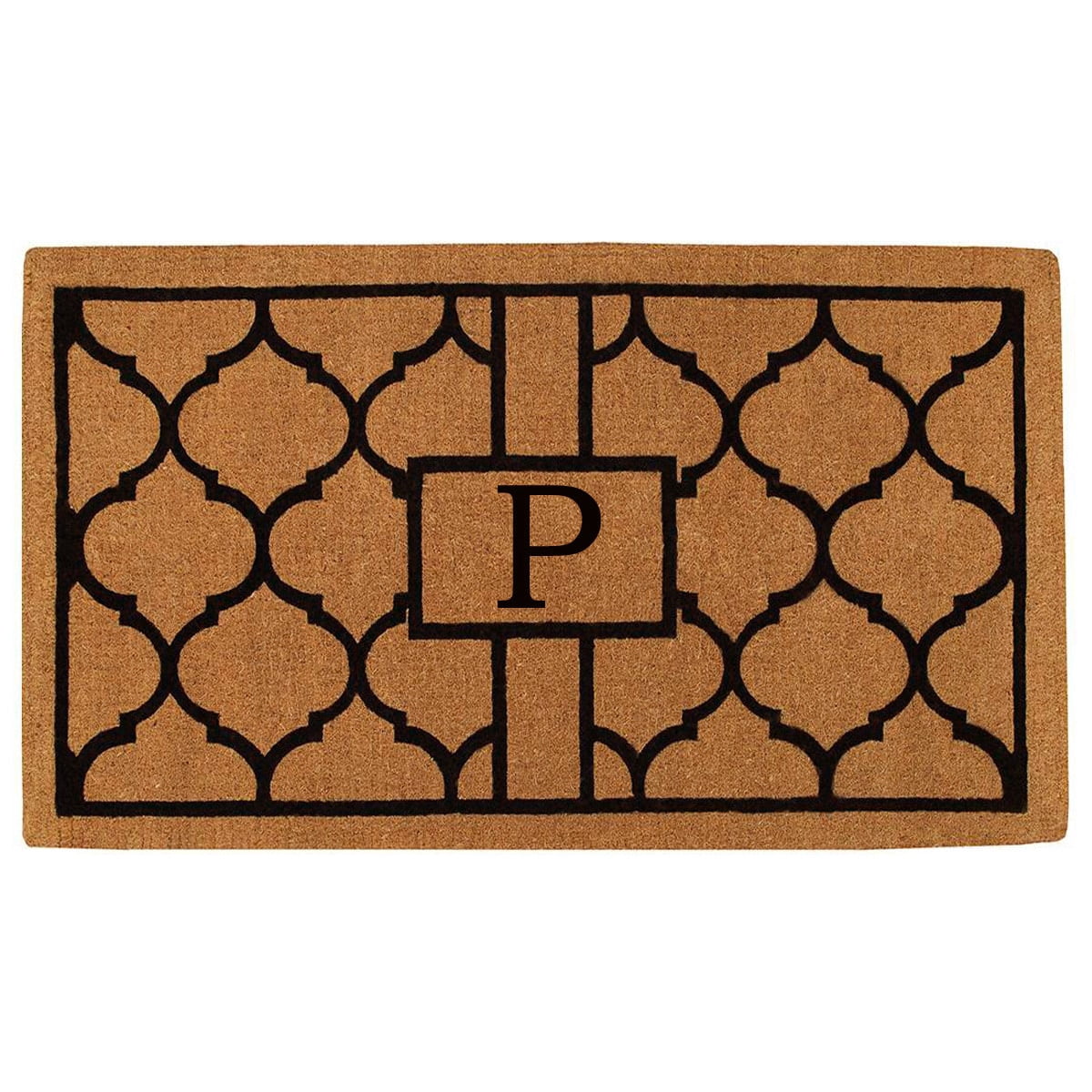 Calloway Mills Pantera Monogram Outdoor Doormat, Extra-thick 3' x 6' (Letter P)