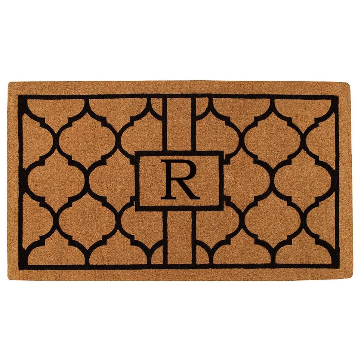 Calloway Mills Pantera Monogram Outdoor Doormat, Extra-thick 3' x 6' (Letter R)