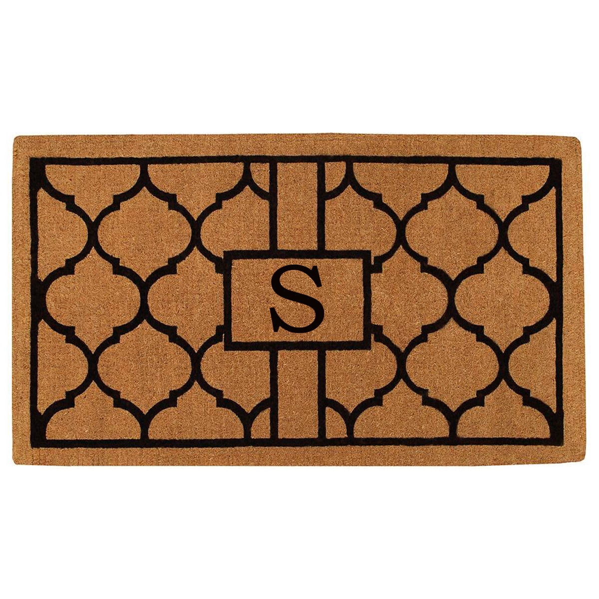 Calloway Mills Pantera Monogram Outdoor Doormat, Extra-thick 3' x 6' (Letter S)
