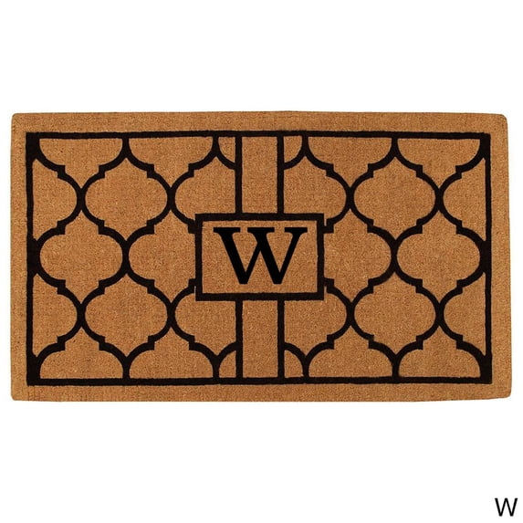 Calloway Mills Pantera Monogram Outdoor Doormat, Extra-thick 3' x 6' (Letter W)