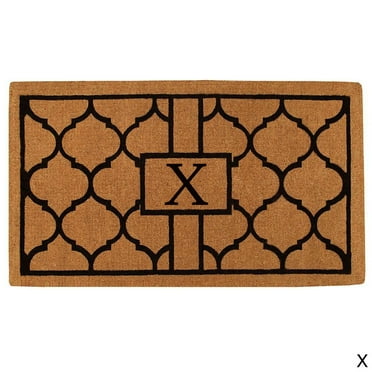 Calloway Mills Pantera Monogram Outdoor Doormat, Extra-thick 3' x 6' (Letter X)