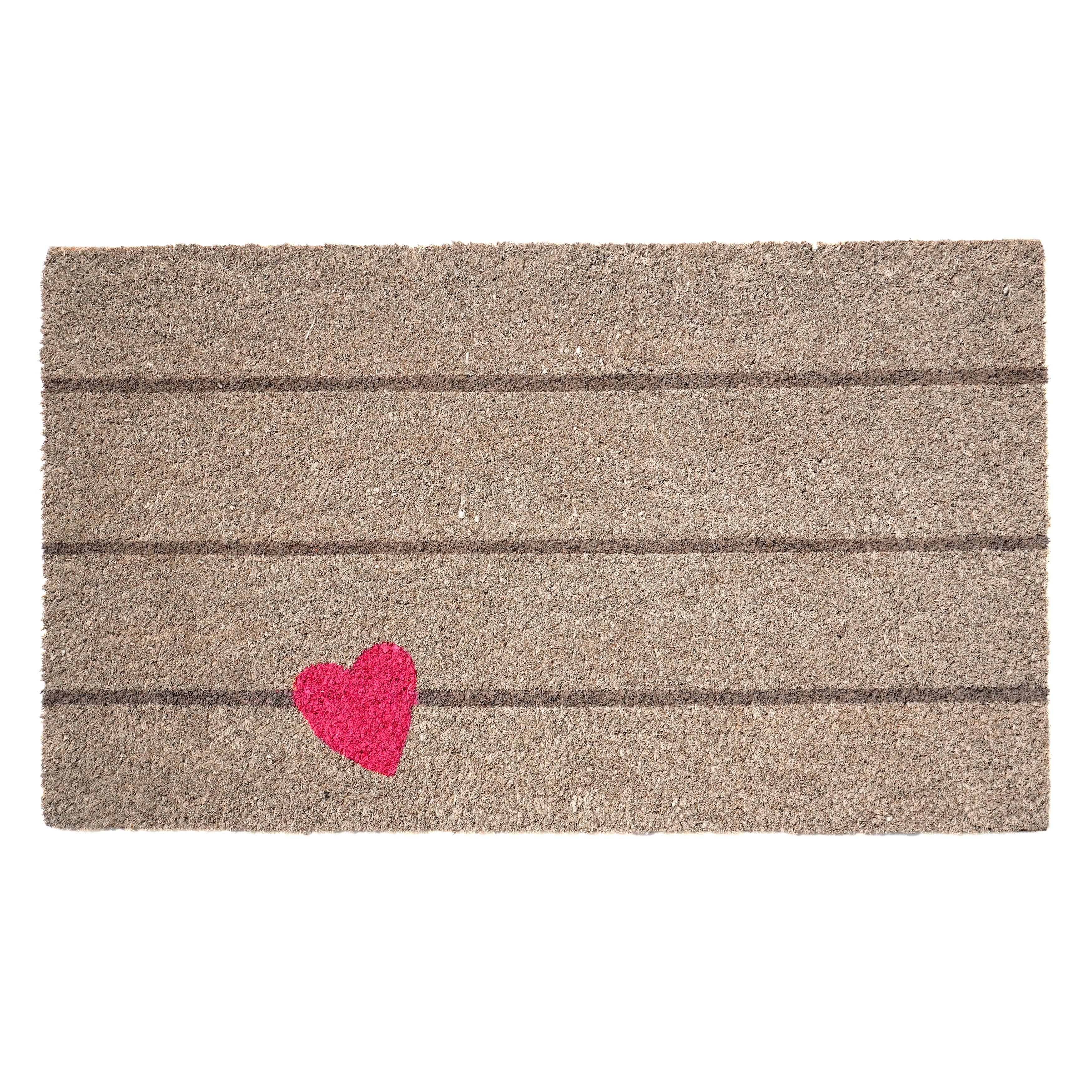 Calloway Mills 105071729 Pink Heart Doormat