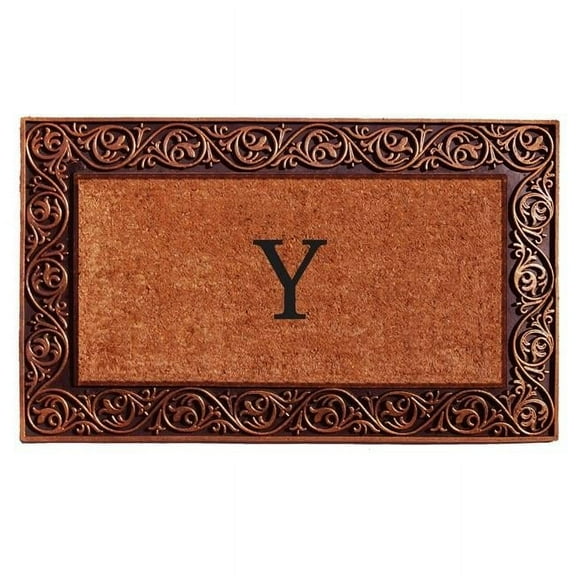 Calloway Mills Prestige Bronze Monogram Outdoor Doormat 18" x 30" (Letter Y)