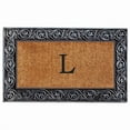 thumbnail image 1 of Calloway Mills Prestige Silver Monogram Outdoor Doormat 18" x 30" (Letter L), 1 of 5