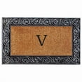 thumbnail image 1 of Calloway Mills Prestige Silver Monogram Outdoor Doormat 18" x 30" (Letter V), 1 of 5