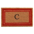 thumbnail image 1 of Calloway Mills Red Border 18" x 30" Monogram Outdoor Doormat (Letter C), 1 of 1