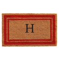 thumbnail image 1 of Calloway Mills Red Border 18" x 30" Monogram Outdoor Doormat (Letter H), 1 of 1