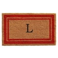 thumbnail image 1 of Calloway Mills Red Border 18" x 30" Monogram Outdoor Doormat (Letter M), 1 of 1