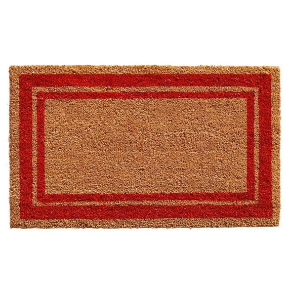 Calloway Mills Red Border Outdoor Doormat 24" x 36"