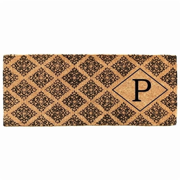 Calloway Mills Regency Monogram Outdoor Doormat 18" x 46" x 1.5" (Letter P)