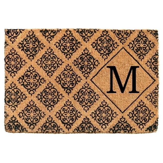 Calloway Mills Regency Monogram Outdoor Doormat 24" x 36" x 1.5" (Letter M)