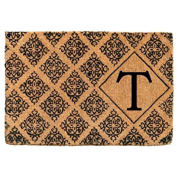 Calloway Mills Regency Monogram Outdoor Doormat 24" x 36" x 1.5" (Letter T)