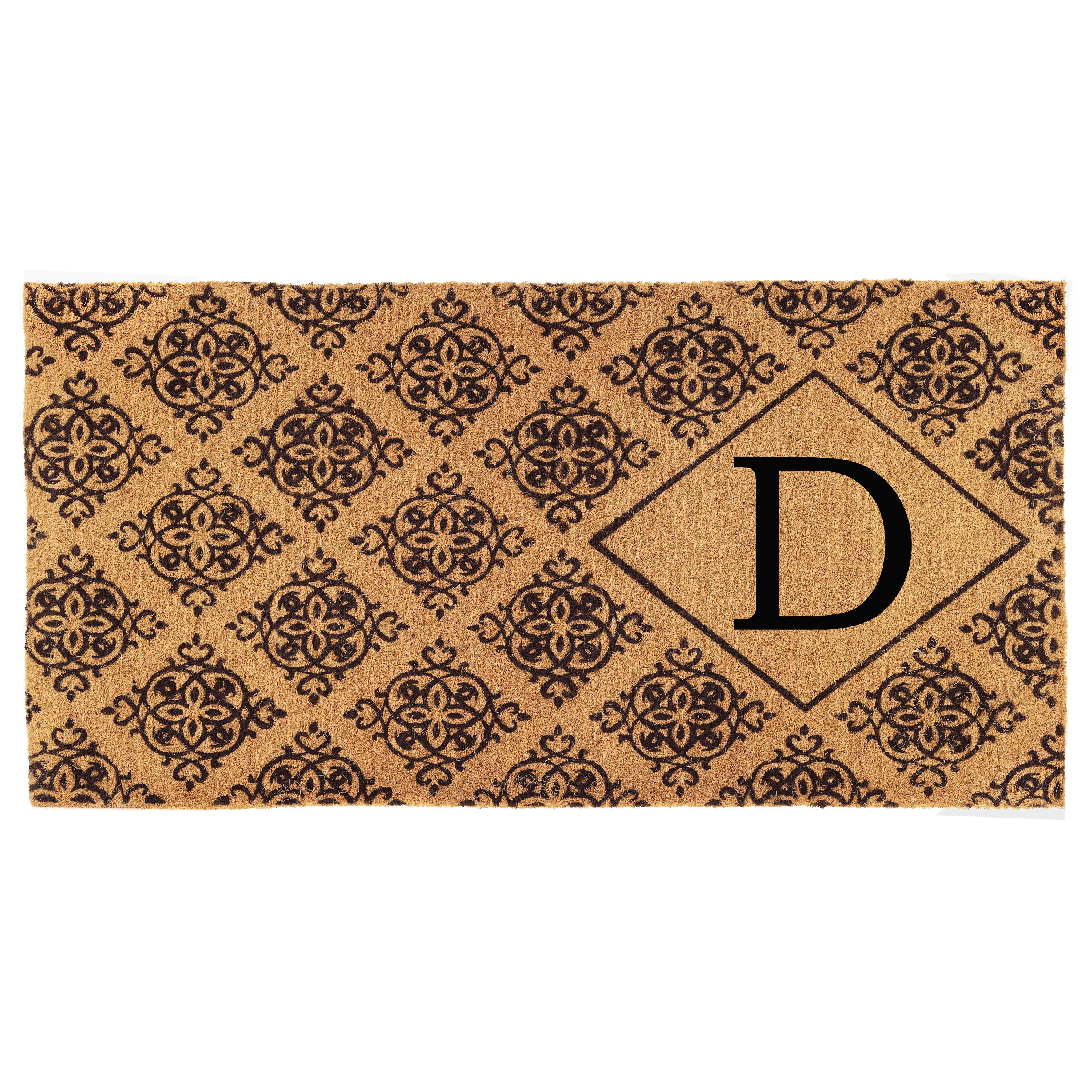 Calloway Mills Regency Monogram Outdoor Doormat 3' x 6' x 1.5" (Letter D)