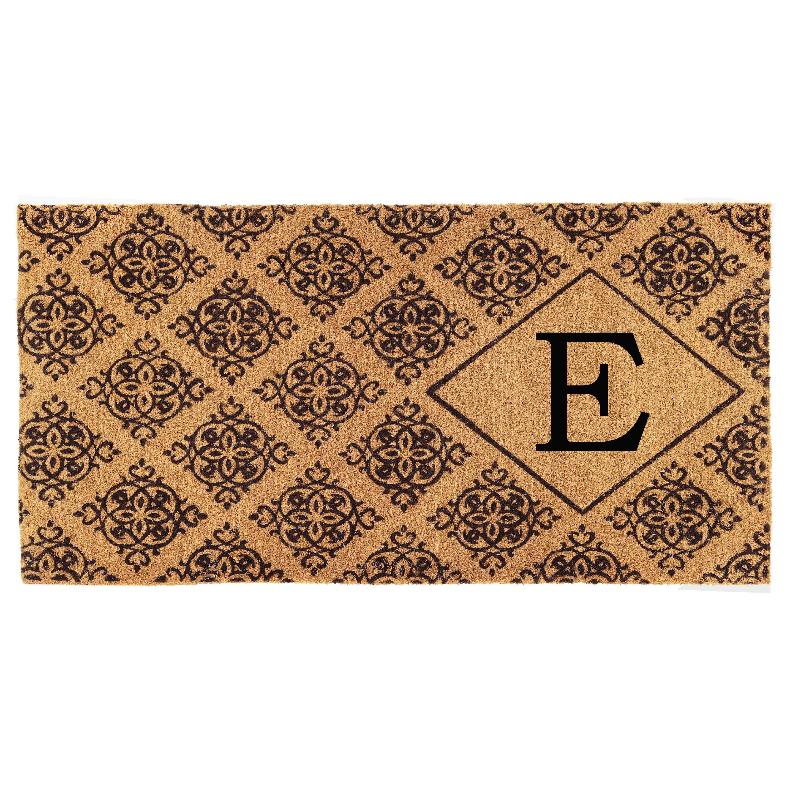 Calloway Mills Regency Monogram Outdoor Doormat 3' x 6' x 1.5" (Letter E)