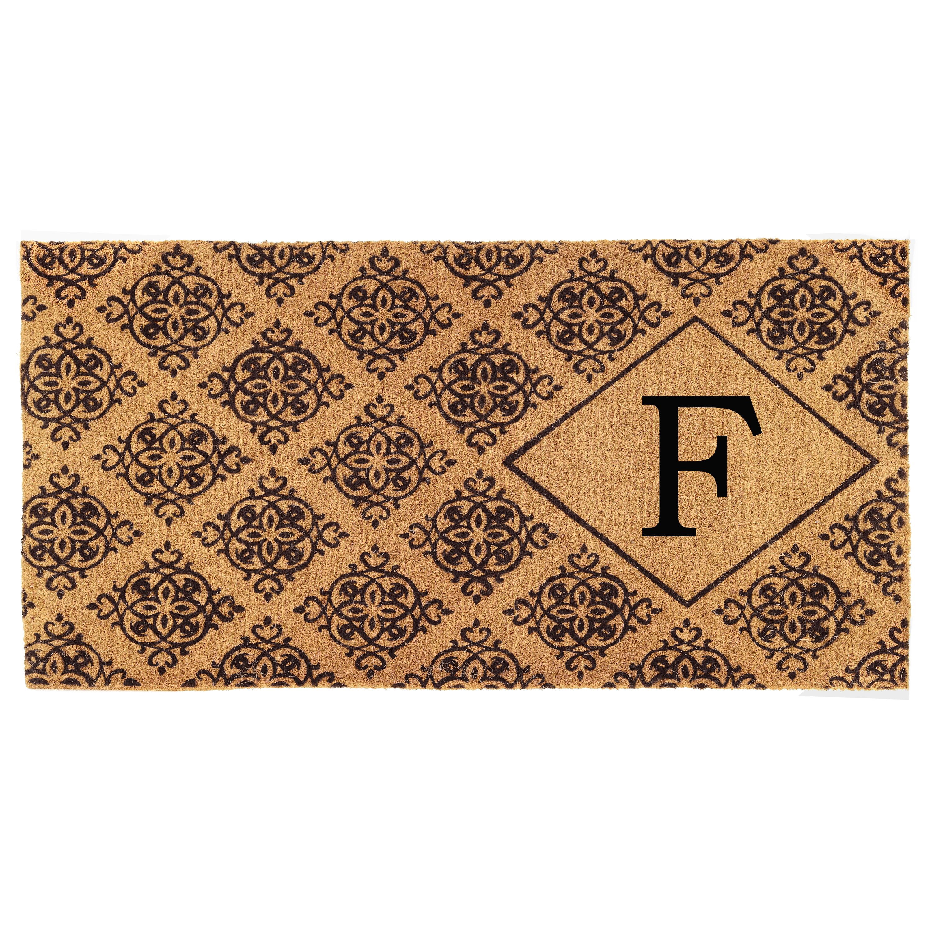Calloway Mills Regency Monogram Outdoor Doormat 3' x 6' x 1.5" (Letter F)