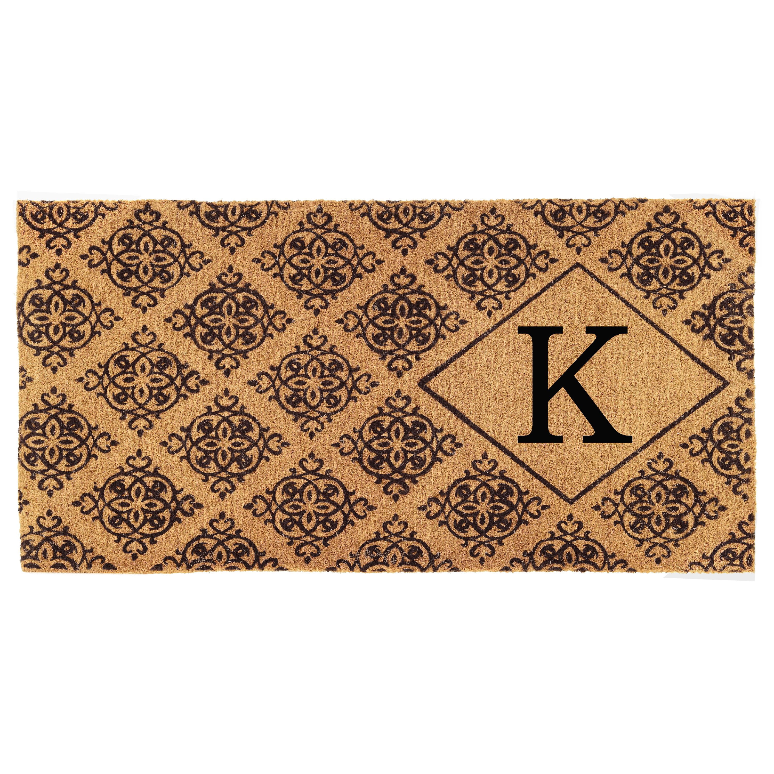 Calloway Mills Regency Monogram Outdoor Doormat 3' x 6' x 1.5" (Letter K)