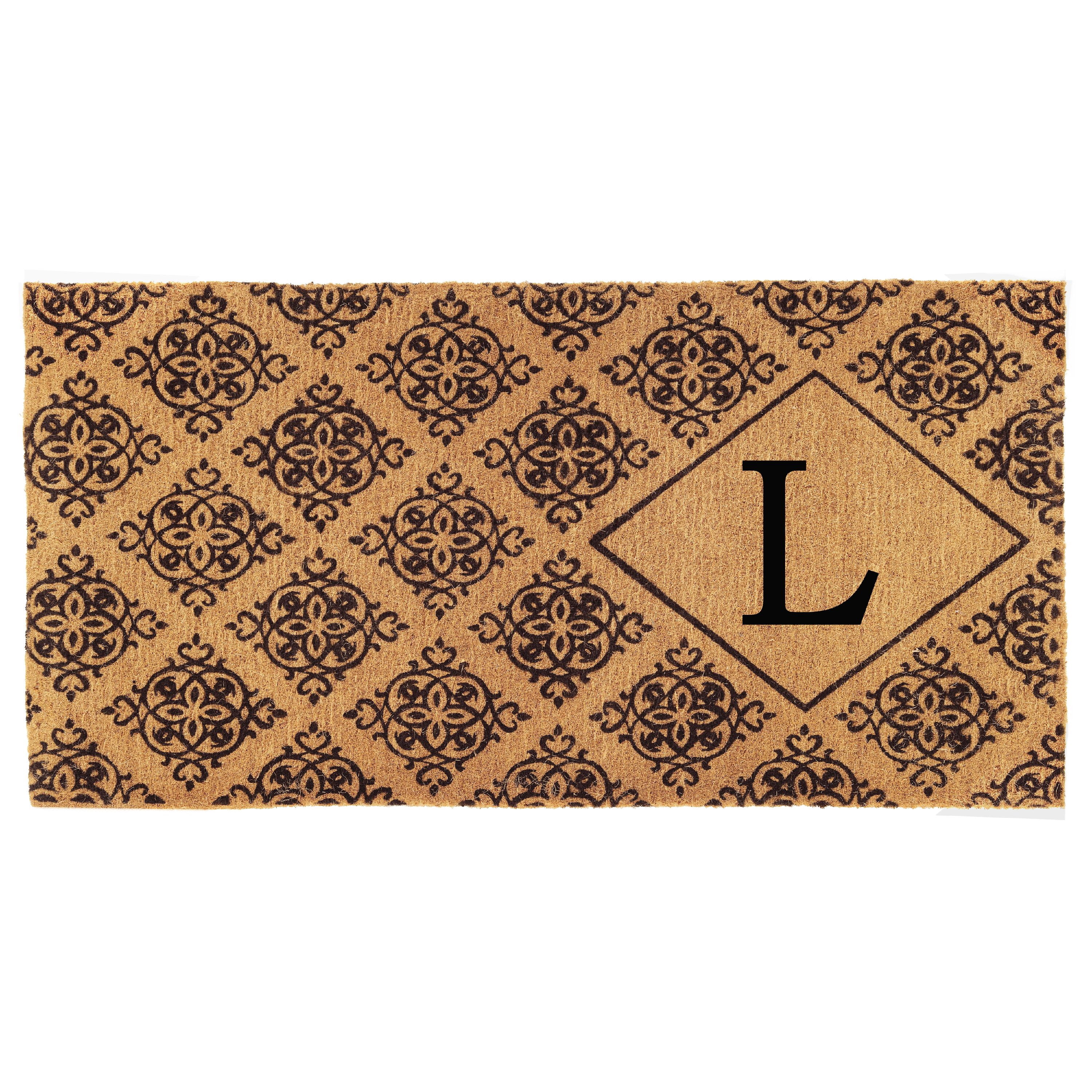 Calloway Mills Regency Monogram Outdoor Doormat 3' x 6' x 1.5" (Letter L)
