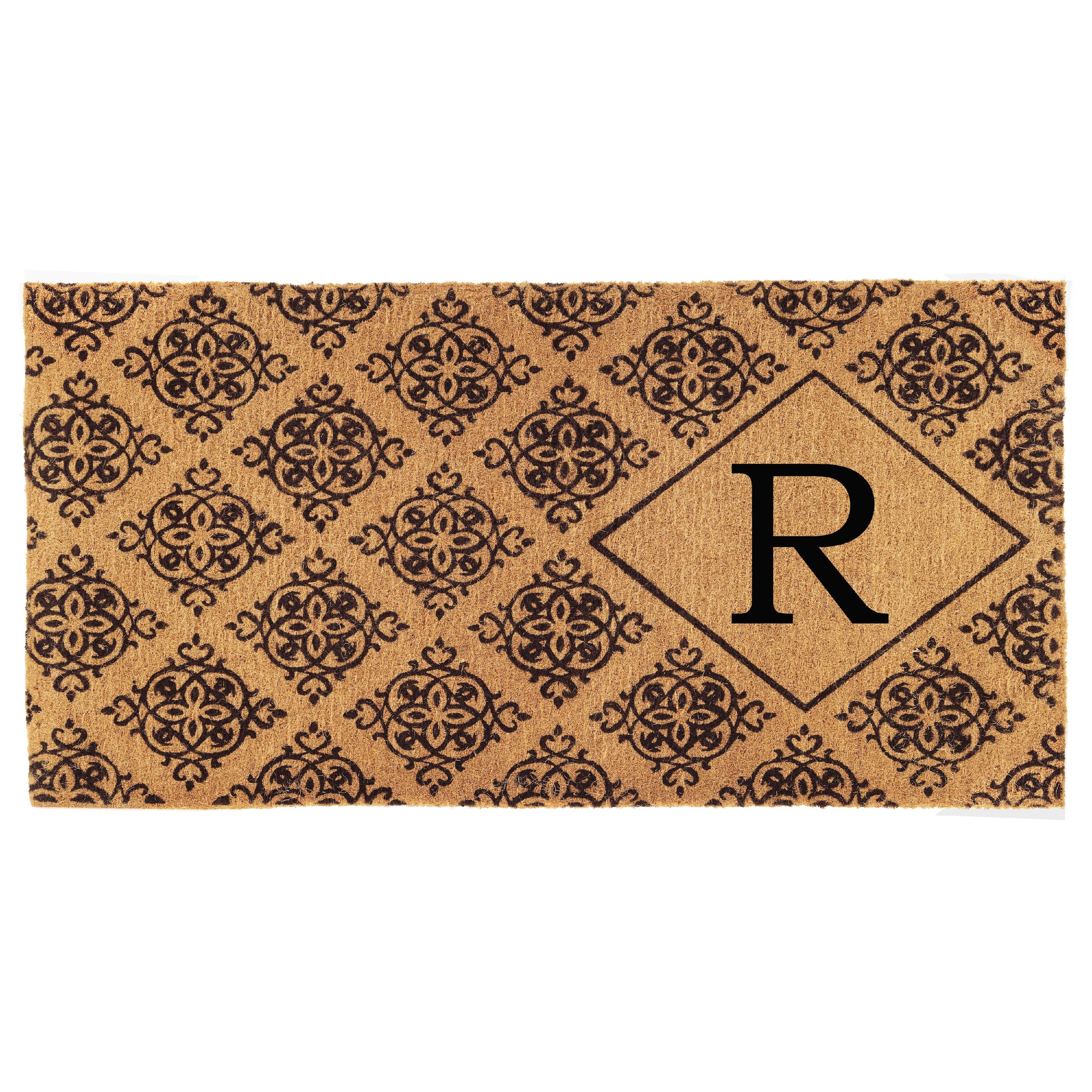 Calloway Mills Regency Monogram Outdoor Doormat 3' x 6' x 1.5" (Letter R)