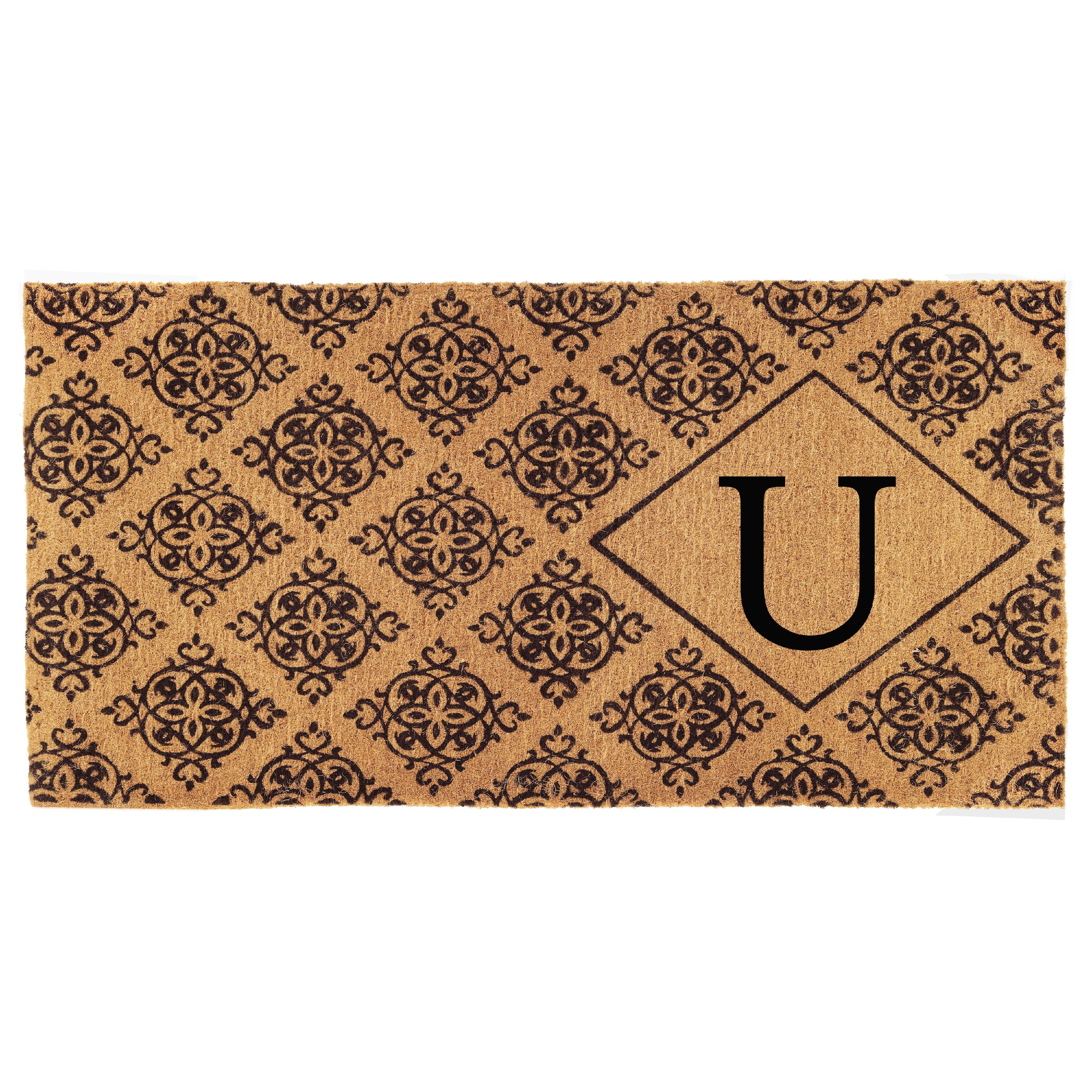 Calloway Mills Regency Monogram Outdoor Doormat 3' x 6' x 1.5" (Letter U)