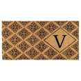 thumbnail image 1 of Calloway Mills Regency Monogram Outdoor Doormat 3' x 6' x 1.5" (Letter V), 1 of 1