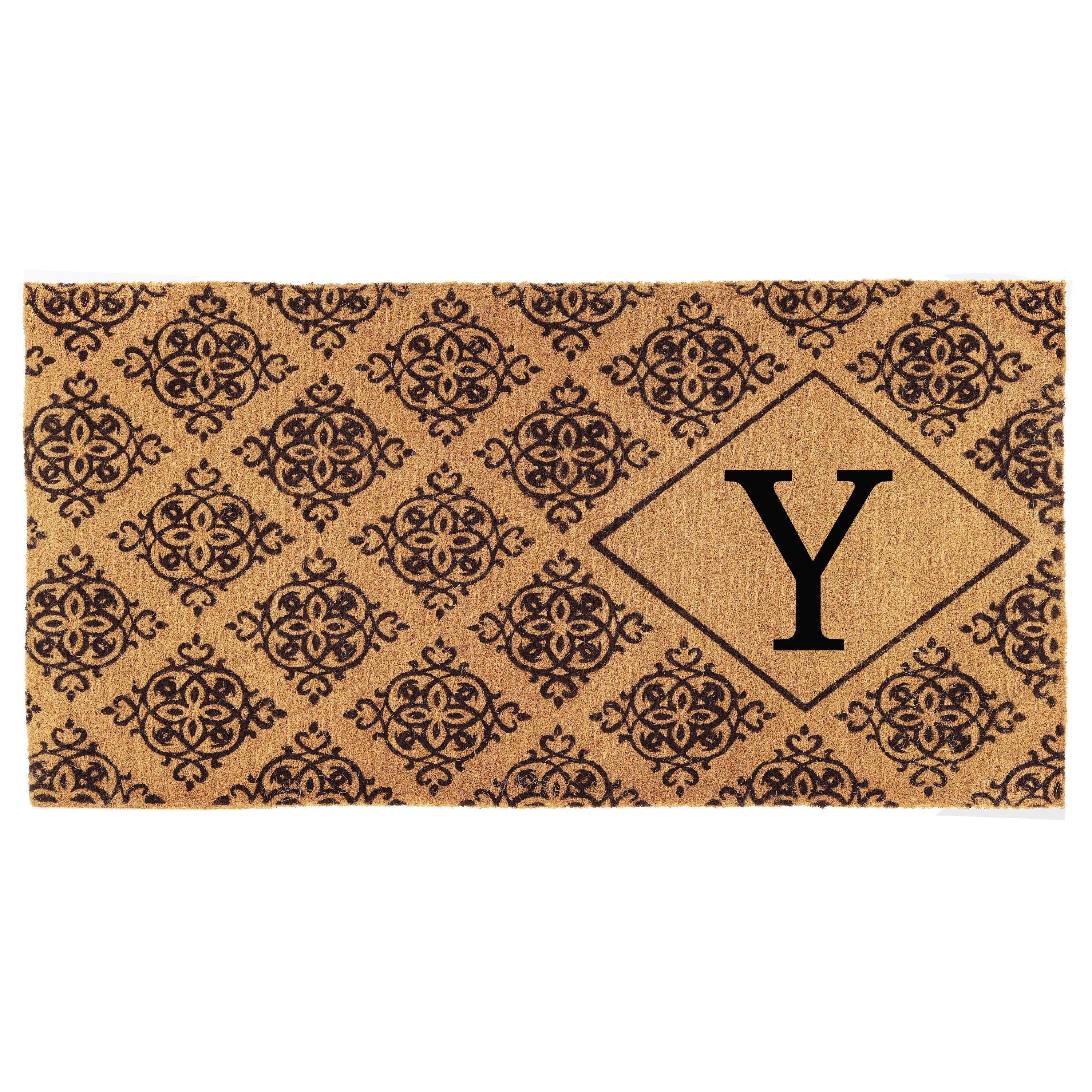 Calloway Mills Regency Monogram Outdoor Doormat 3' x 6' x 1.5" (Letter Y)