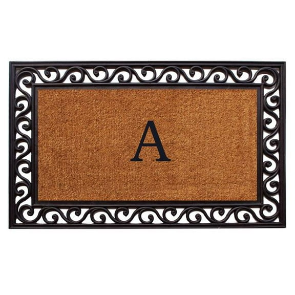 Calloway Mills Rembrandt Monogram Outdoor Doormat 18" x 30" (Letter A)