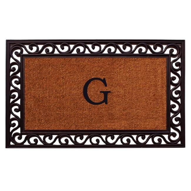 Calloway Mills Rembrandt Monogram Outdoor Doormat 18" x 30" (Letter G)