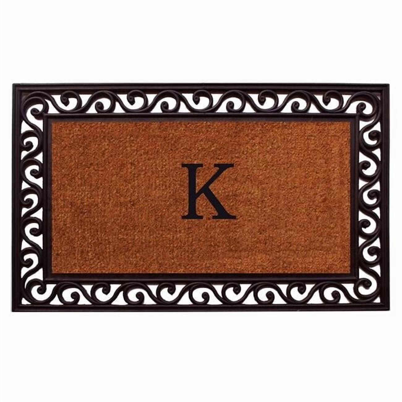 Calloway Mills Rembrandt Monogram Outdoor Doormat 18" x 30" (Letter K)