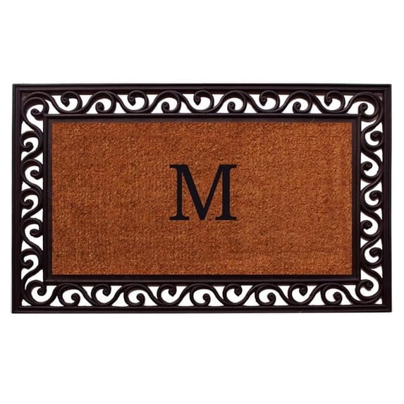 Calloway Mills Rembrandt Monogram Outdoor Doormat 18" x 30" (Letter M)