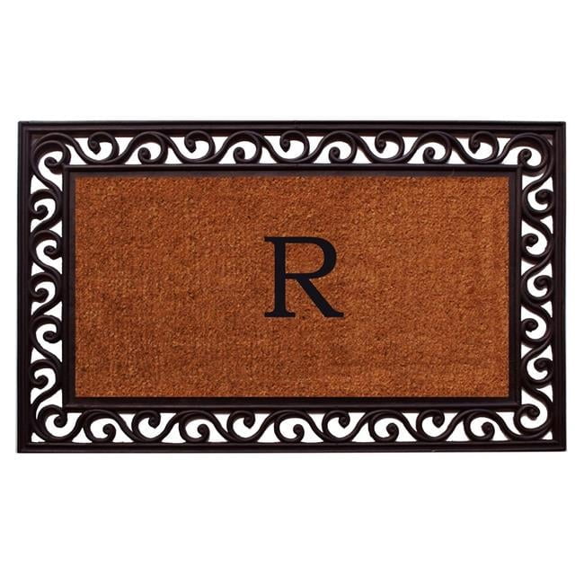 Calloway Mills Rembrandt Monogram Outdoor Doormat 18" x 30" (Letter R)