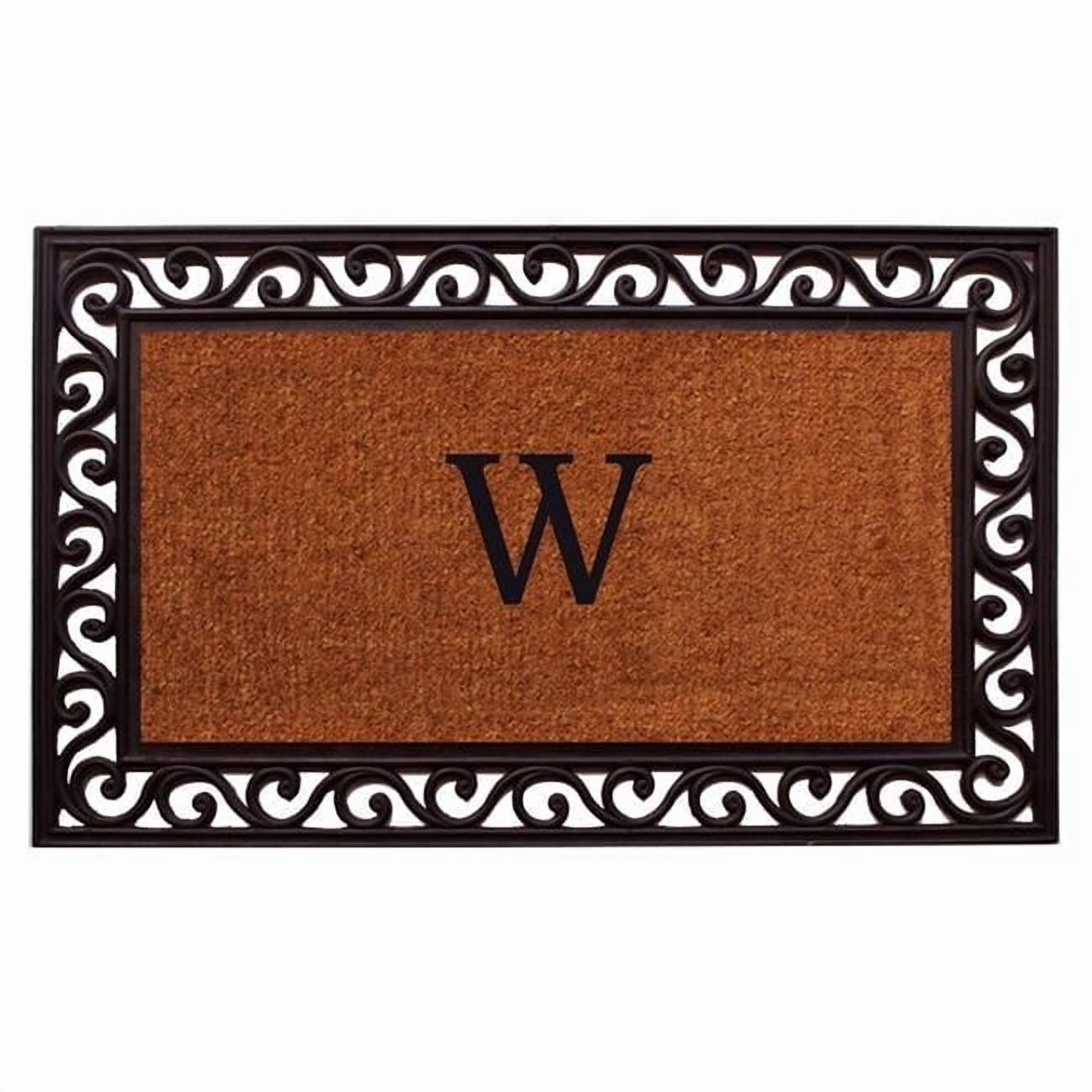 Calloway Mills Rembrandt Monogram Outdoor Doormat 18" x 30" (Letter W)