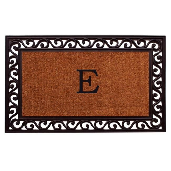 Calloway Mills Rembrandt Monogram Outdoor Doormat 22" x 36" (Letter E)