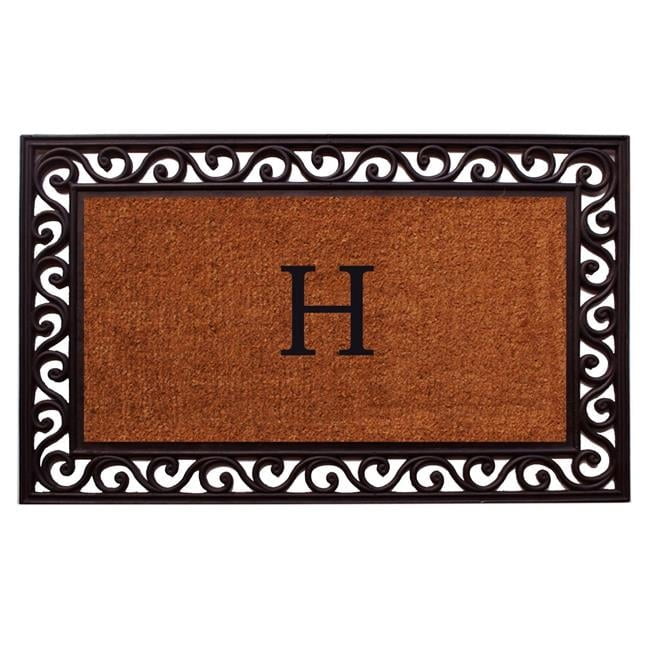 Calloway Mills Rembrandt Monogram Outdoor Doormat 22" x 36" (Letter H)