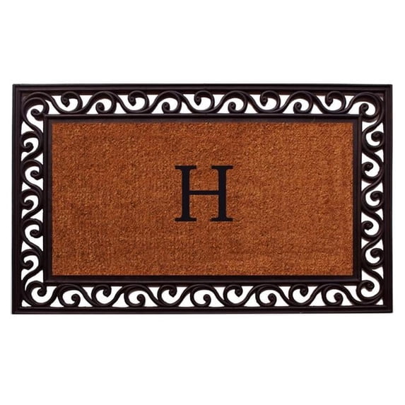 Calloway Mills Rembrandt Monogram Outdoor Doormat 22" x 36" (Letter H)