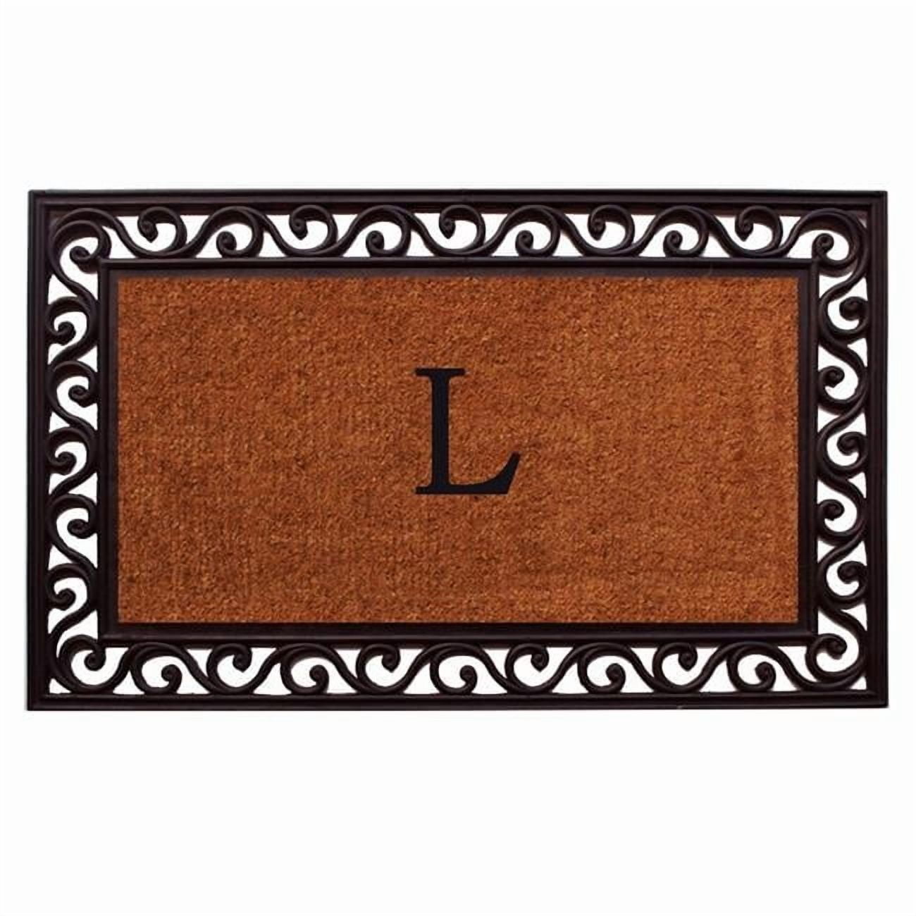 Calloway Mills Rembrandt Monogram Outdoor Doormat 22" x 36" (Letter L)
