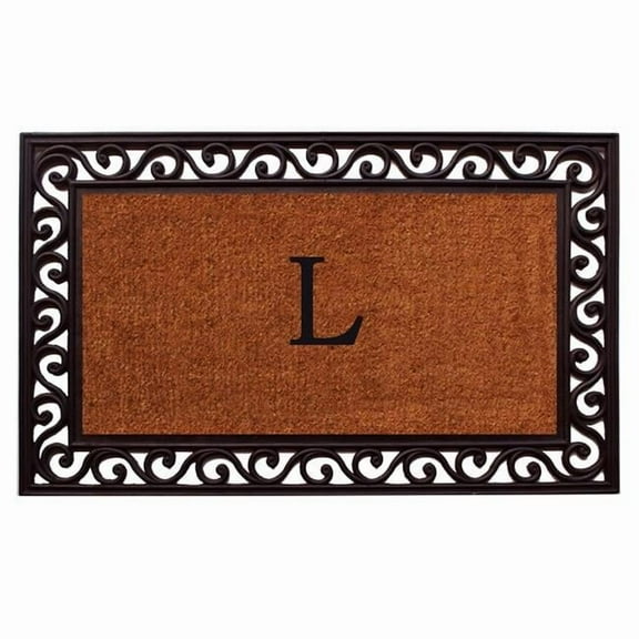 Calloway Mills Rembrandt Monogram Outdoor Doormat 22" x 36" (Letter L)