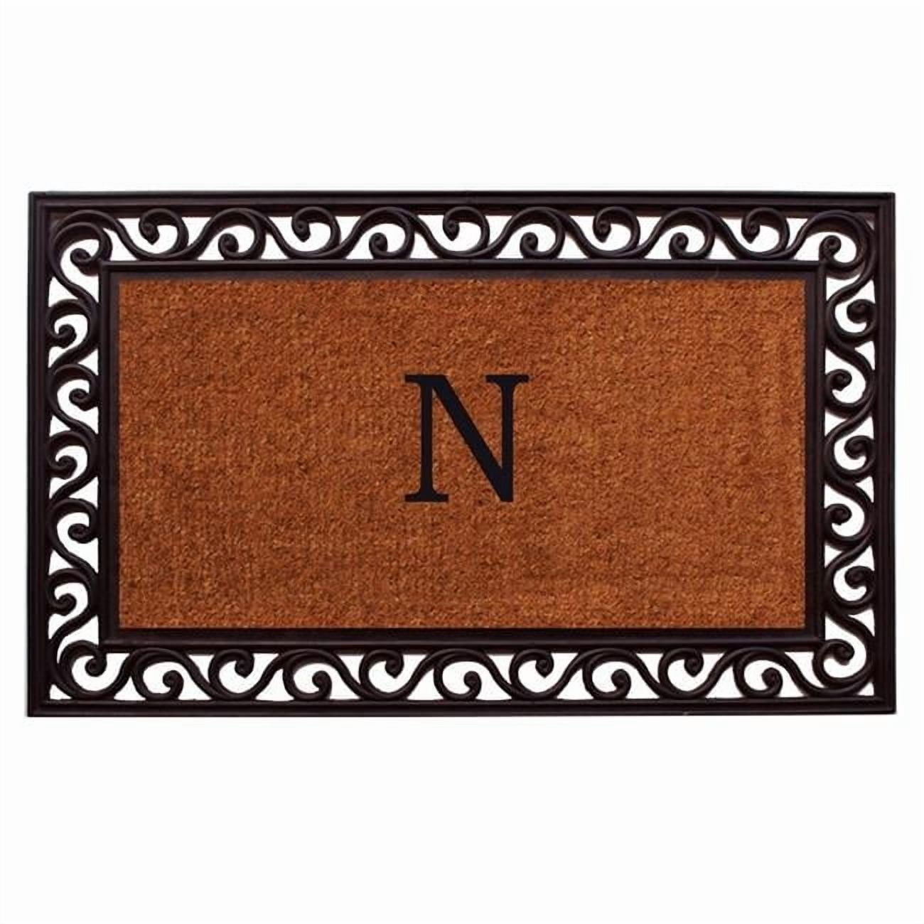 Calloway Mills Rembrandt Monogram Outdoor Doormat 22" x 36" (Letter N)