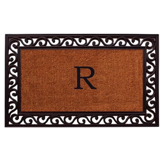 Calloway Mills Rembrandt Monogram Outdoor Doormat 22" x 36" (Letter R)