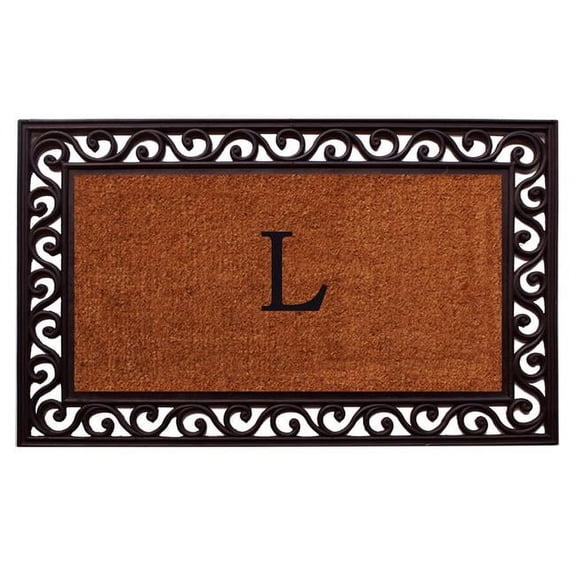 Calloway Mills Rembrandt Monogram Outdoor Doormat 30" x 48" (Letter L)