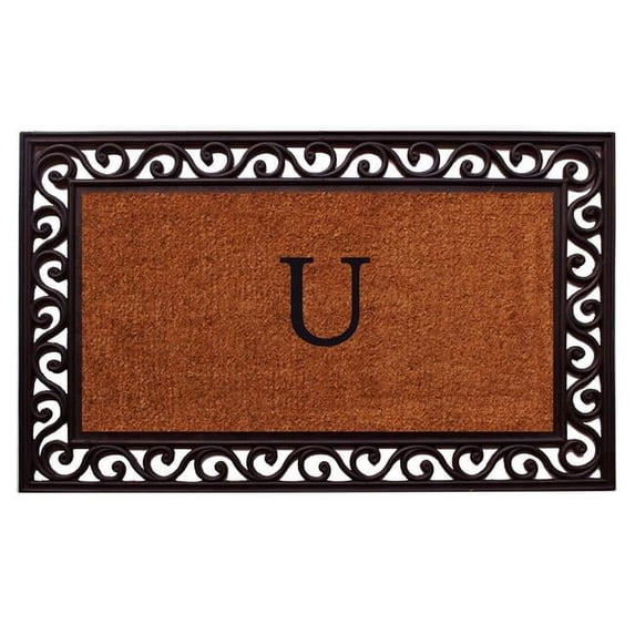 Calloway Mills Rembrandt Monogram Outdoor Doormat 30" x 48" (Letter U)
