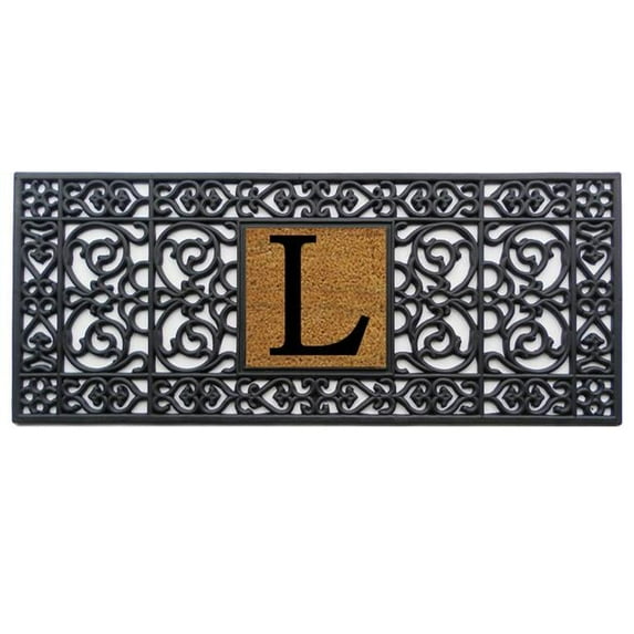 Calloway Mills Rubber Monogram Outdoor Doormat 17" x 41" (Letter L)
