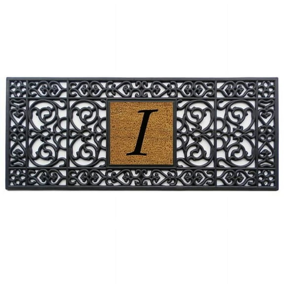 Calloway Mills Rubber Monogram Outdoor Doormat 17" x 41" (LetterI)