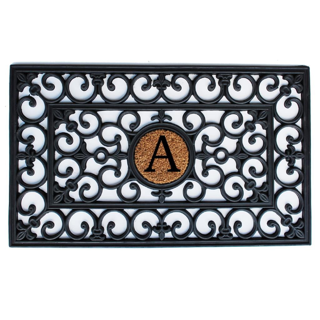 Calloway Mills Rubber Monogram Outdoor Doormat 18" x 30" (Letter R)