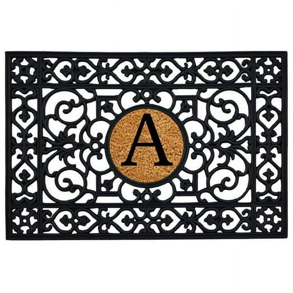 Calloway Mills Rubber Monogram Outdoor Doormat 2' x 3' (Letter M)
