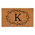 thumbnail image 1 of Calloway Mills Rustic Leaf Vine Monogrammed Doormat, 24" x 48" (Letter K), 1 of 5