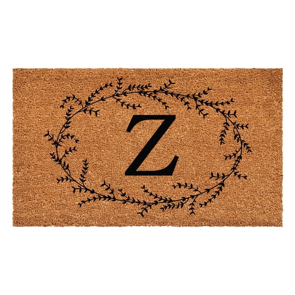 Calloway Mills Rustic Leaf Vine Monogrammed Doormat, 24" x 48" (Letter Z)