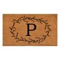 thumbnail image 1 of Calloway Mills Rustic Leaf Vine Monogrammed Doormat, 30" x 48" (Letter P), 1 of 5