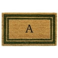 thumbnail image 1 of Calloway Mills Sage Green Border 24" x 36" Monogram Outdoor Doormat (Letter A), 1 of 1